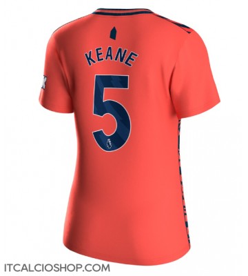 Everton Michael Keane #5 Seconda Maglia Femmina 2023-24 Manica Corta